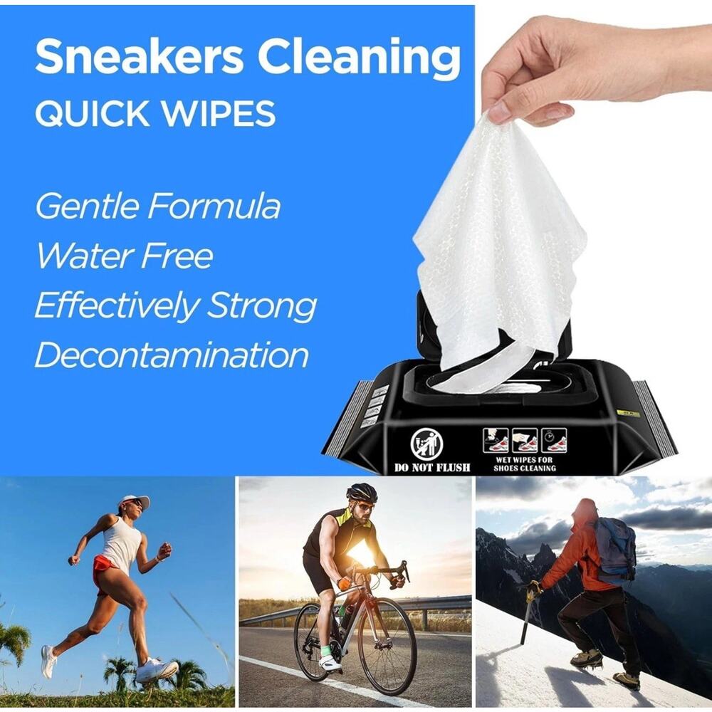 Shoe wipes 30 Pcs Sneaker Wipes Cleaner Quick Travel Portable... - Picture 3 of 3
